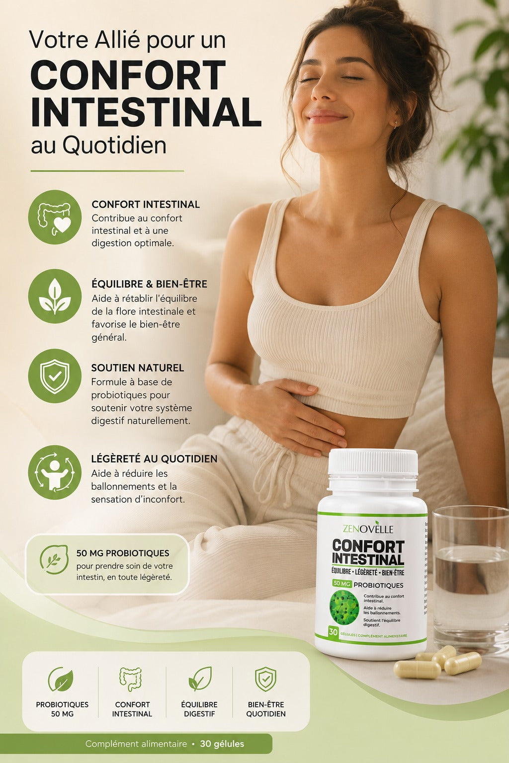 Confort Intestinal – Probiotiques 50mg
